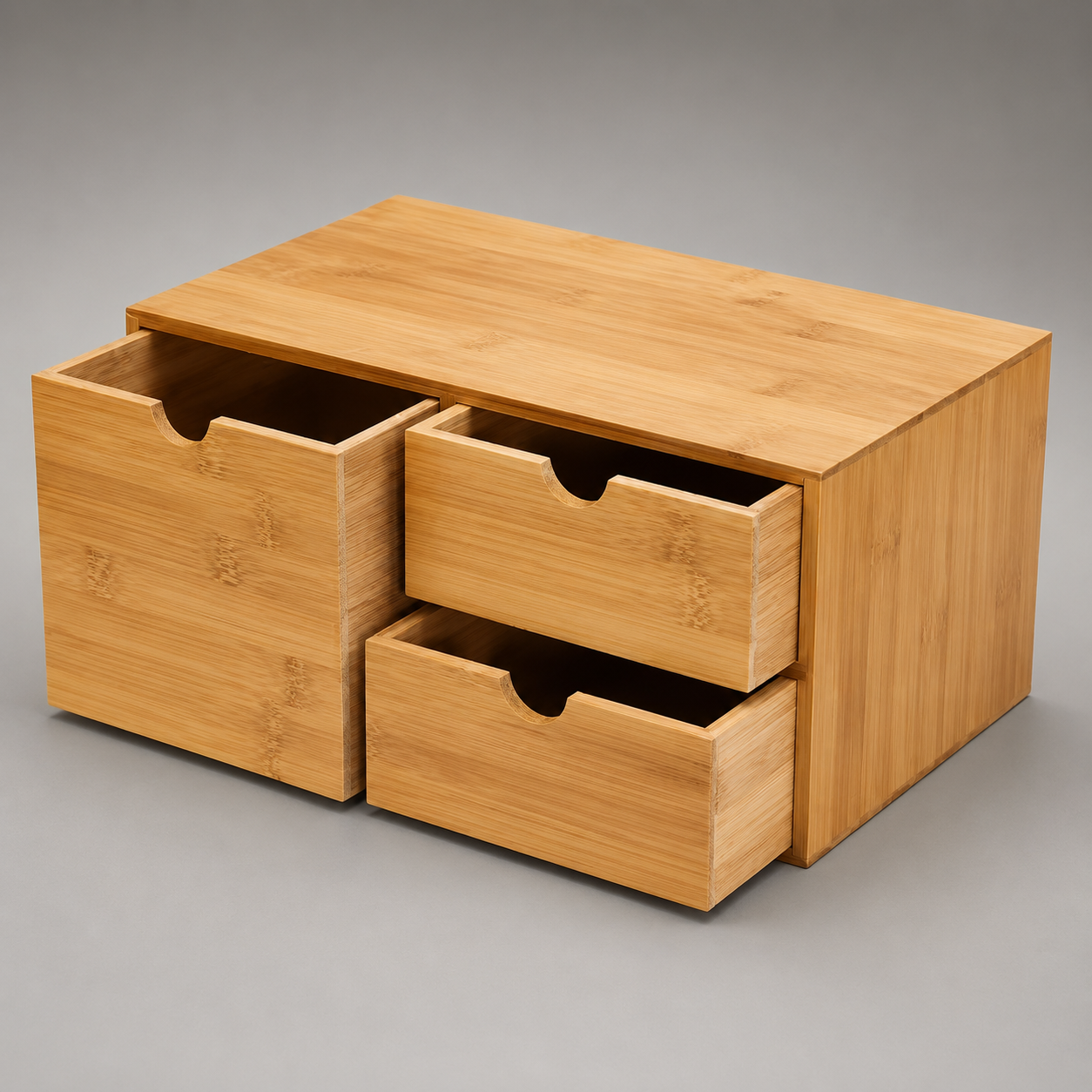 Bamboo Multi-Drawer Desktop Organizer