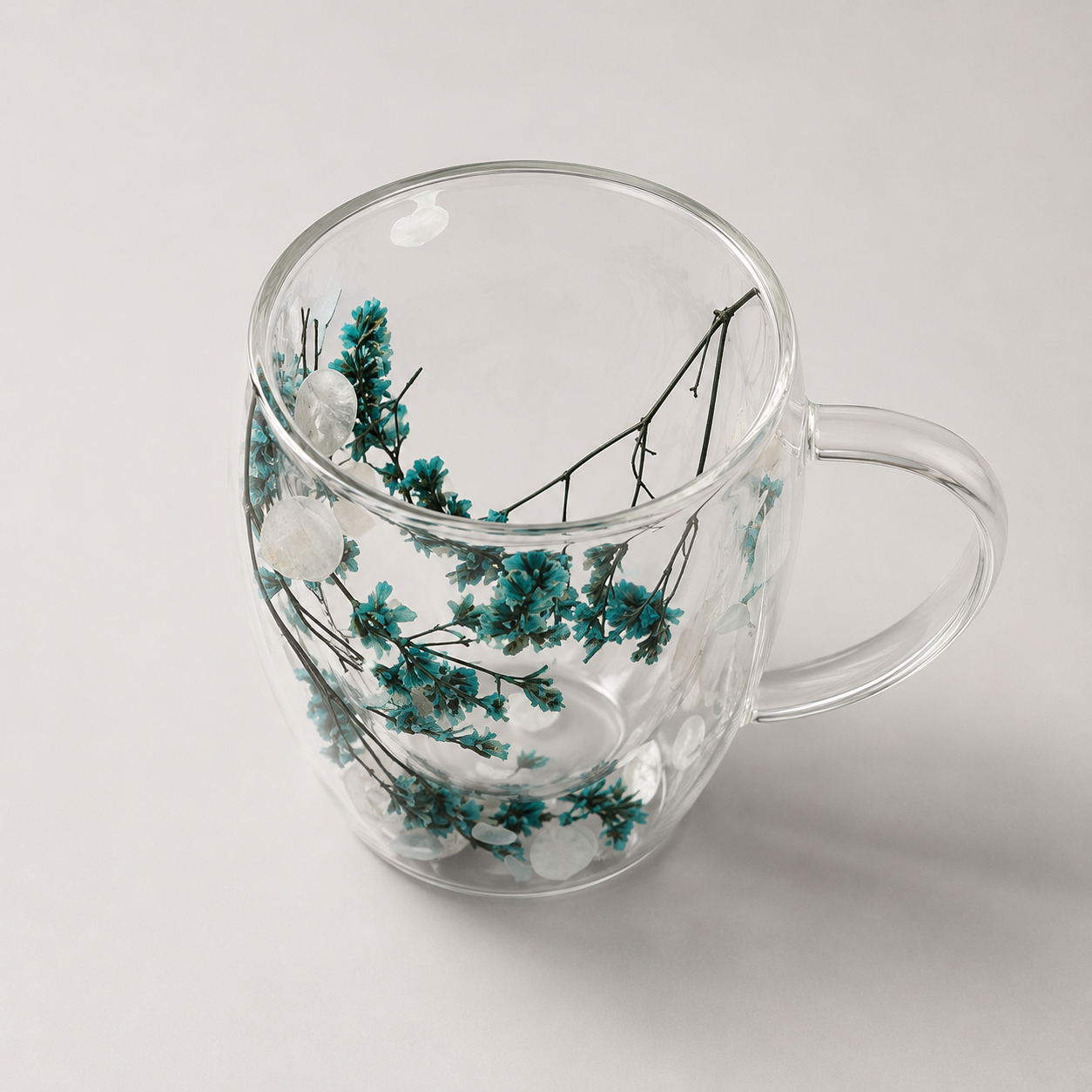 Botanical Bloom Double-Wall Glass Mug