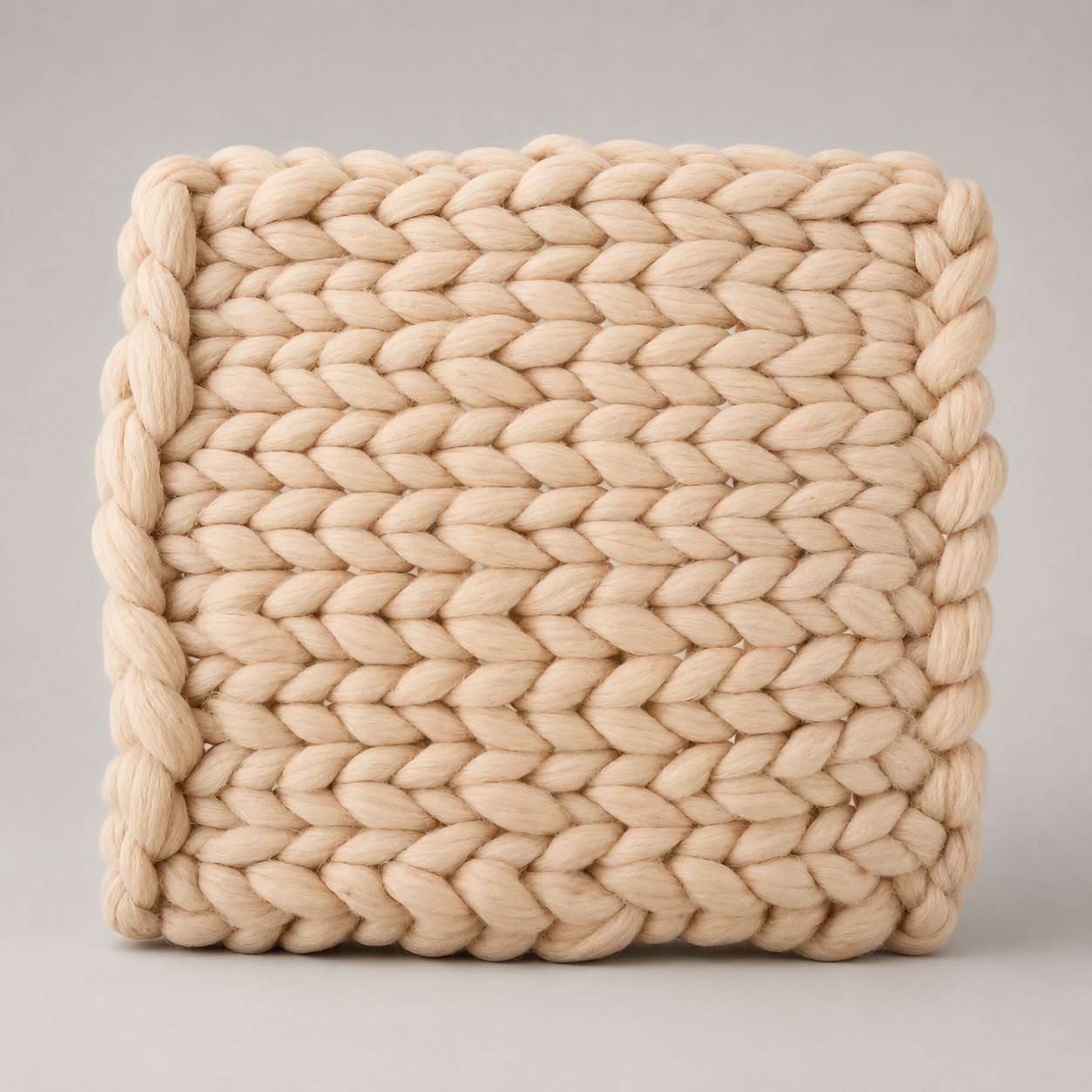 Chunky Knit Square Cushion Cover