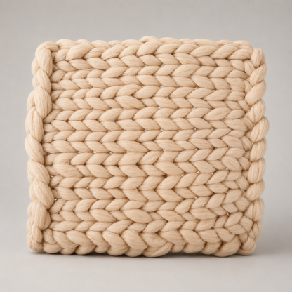 Chunky Knit Square Cushion Cover