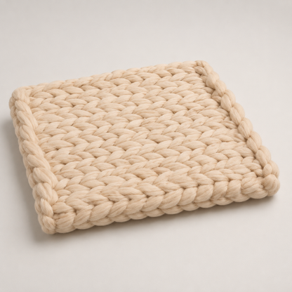 Chunky Knit Square Cushion Cover