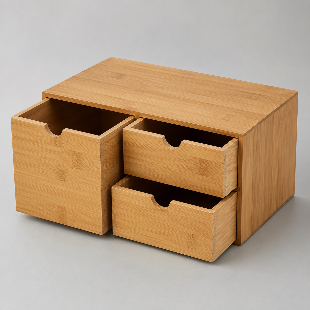 Bamboo Multi-Drawer Desktop Organizer