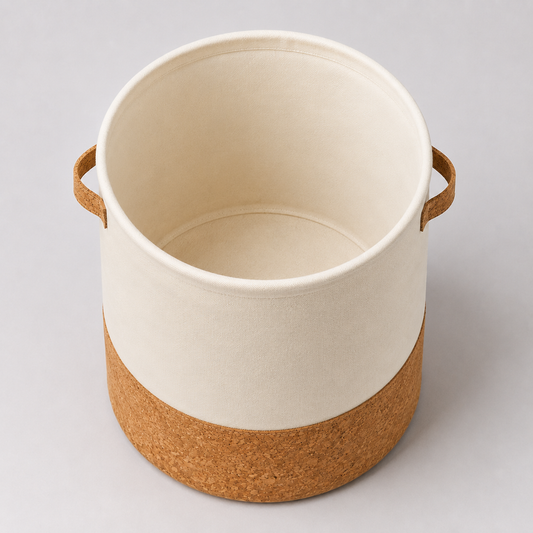 Cotton Linen Laundry Basket