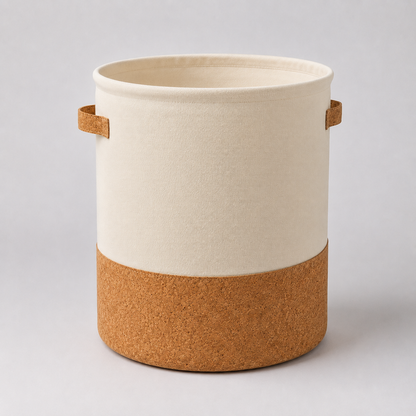 Cotton Linen Laundry Basket